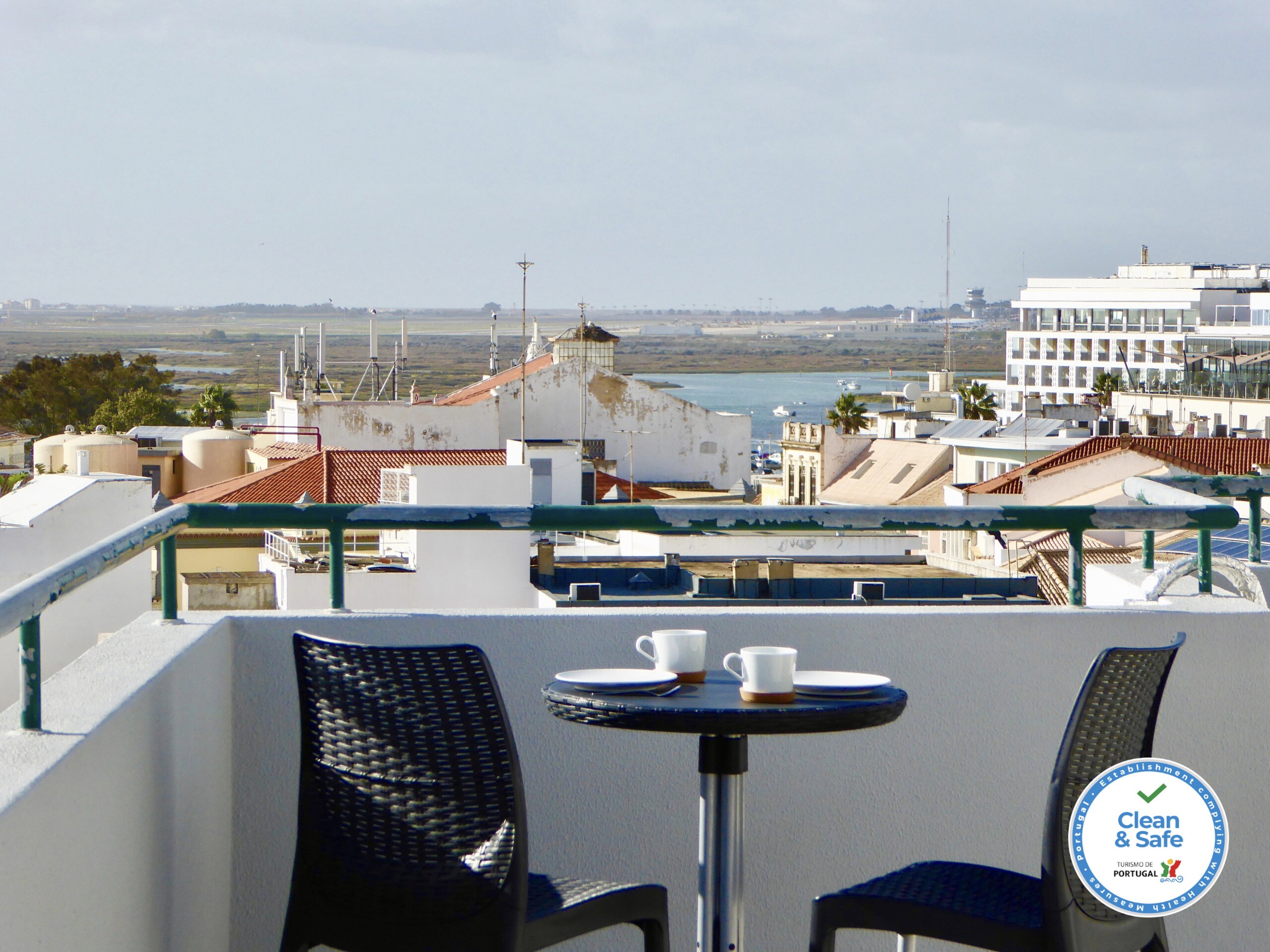 A beautiful common terrace overlooking the Ria da Formosa where you can enjoy the Algarve climate.