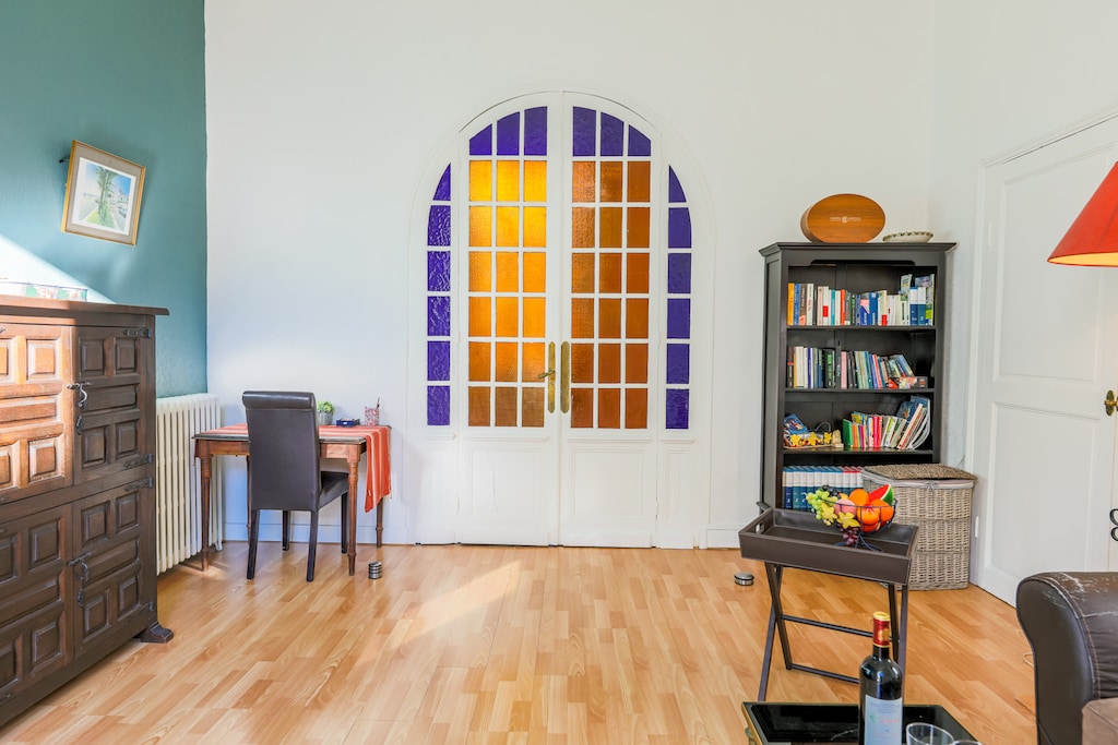 Large living room opening onto the terrace