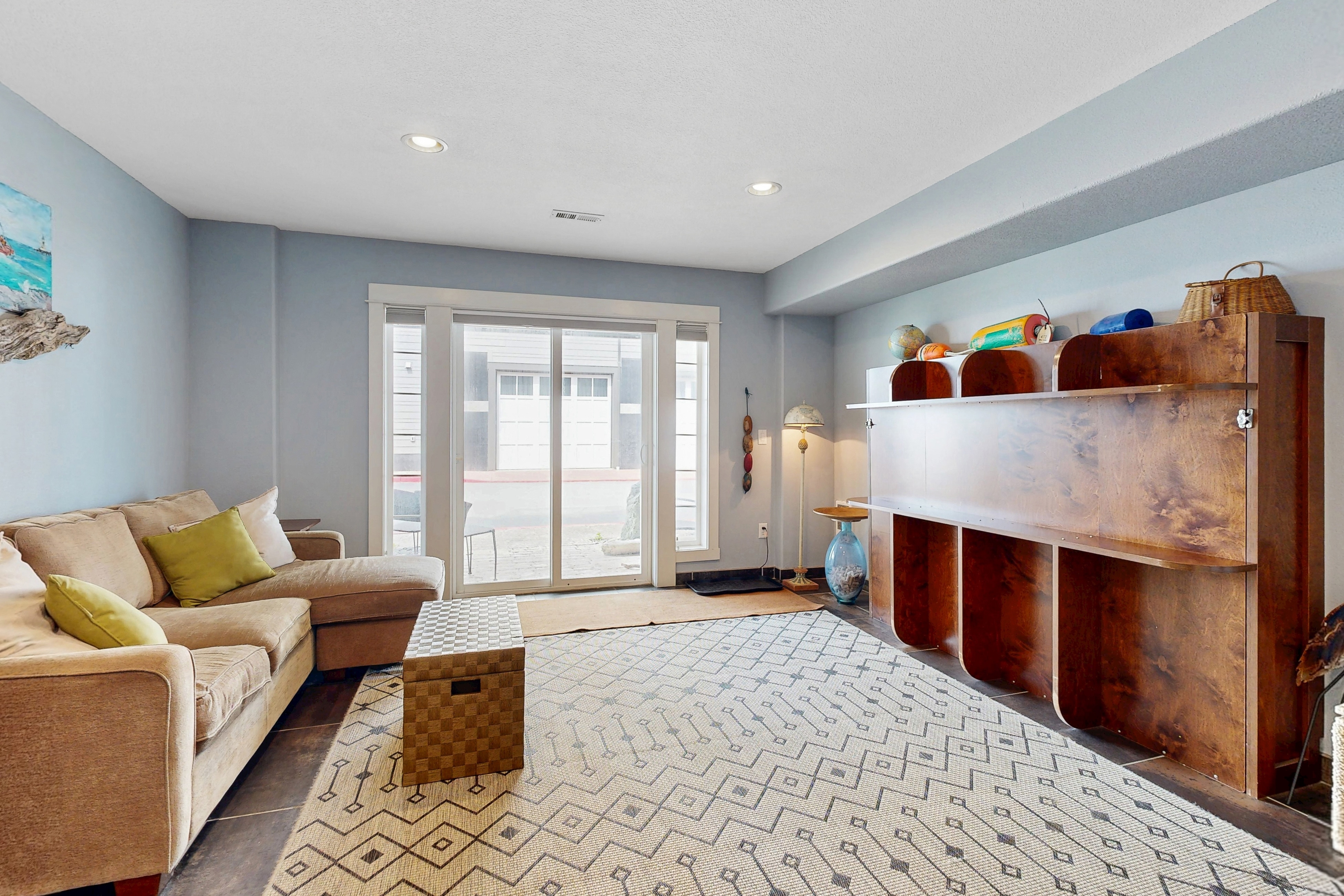 Three-Story Beach Townhouse with Ocean Views, a Private Hot Tub, & Balconies