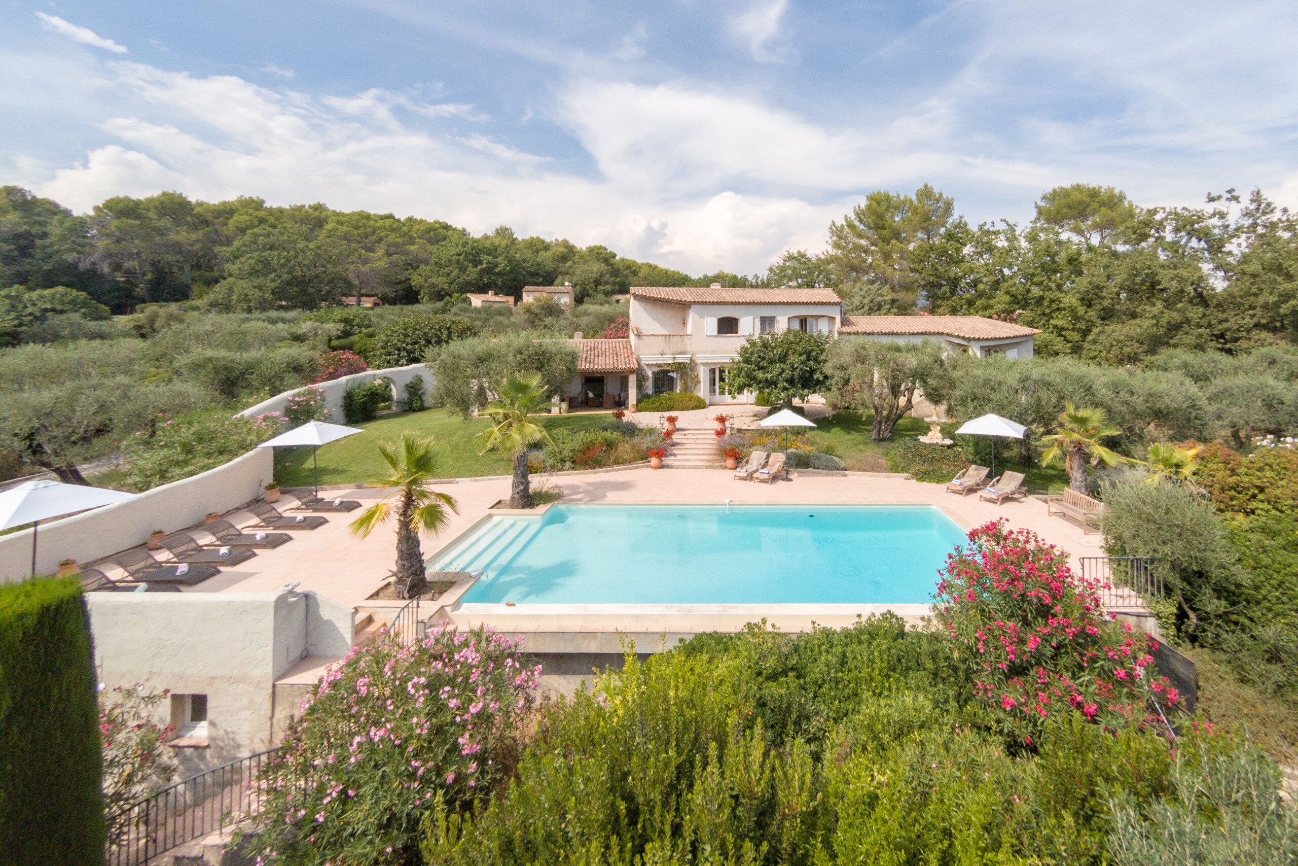 Property Image 1 - Beautiful family villa with saline pool, A/C and olive grove, only 15 minutes’ walk to Valbonne village
