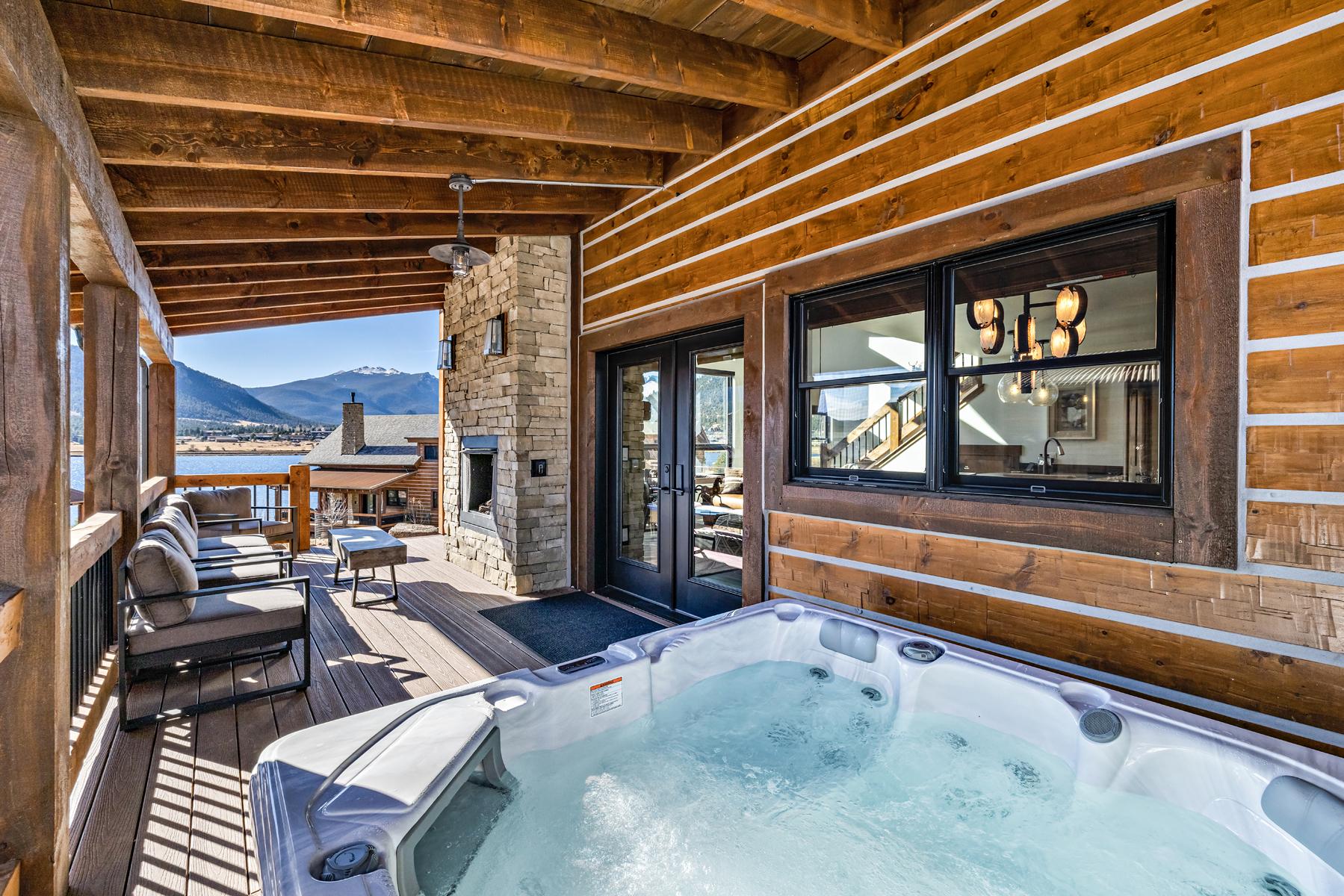Property Image 2 - Slice of Heaven just steps from Lake Estes! Indoor/Outdoor Fireplace and Jacuzzi