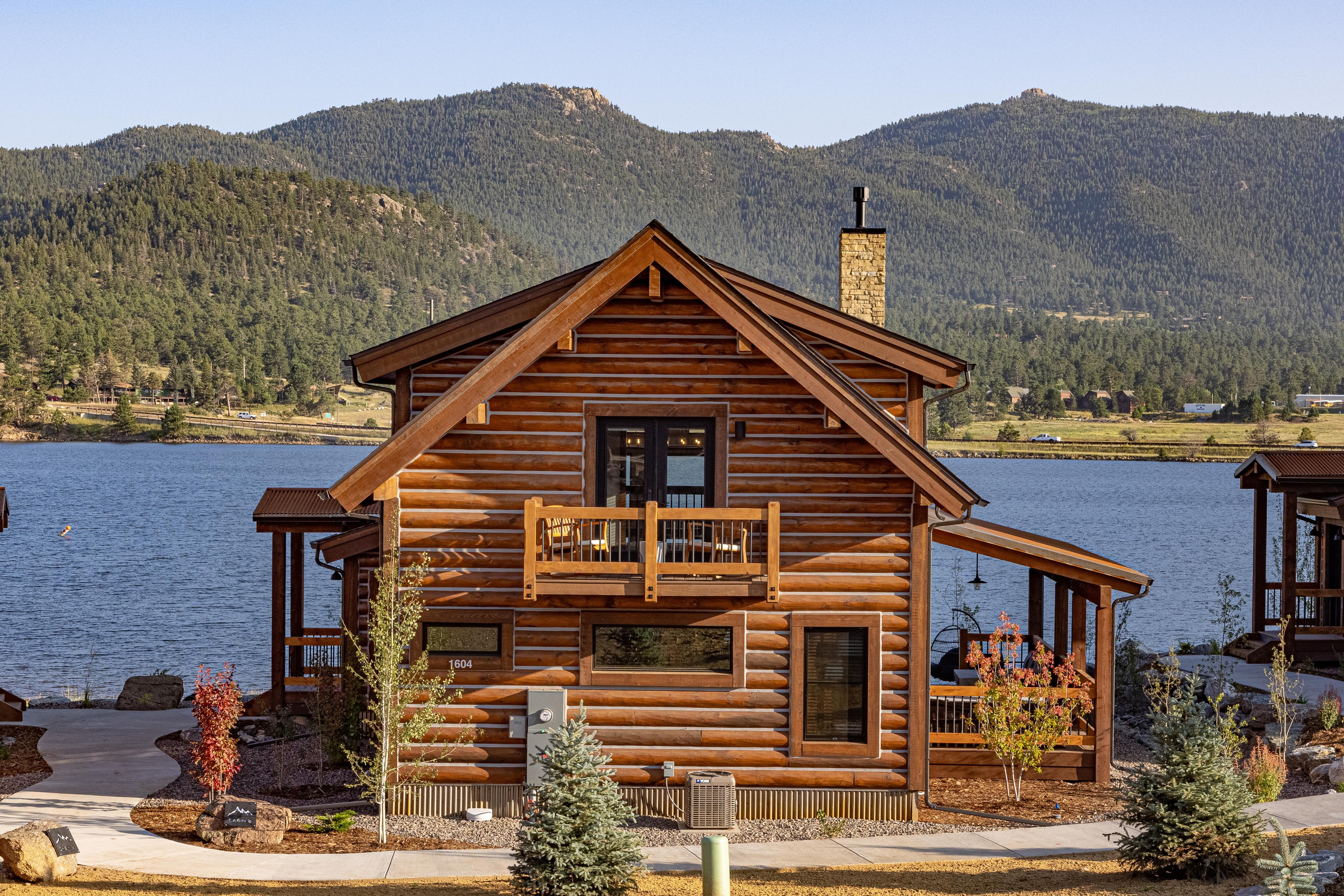 Property Image 1 - Chic Lakefront Cabin - Unbeatable Views! Jacuzzi, Two Patios, Indoor/Outdoor Fireplace