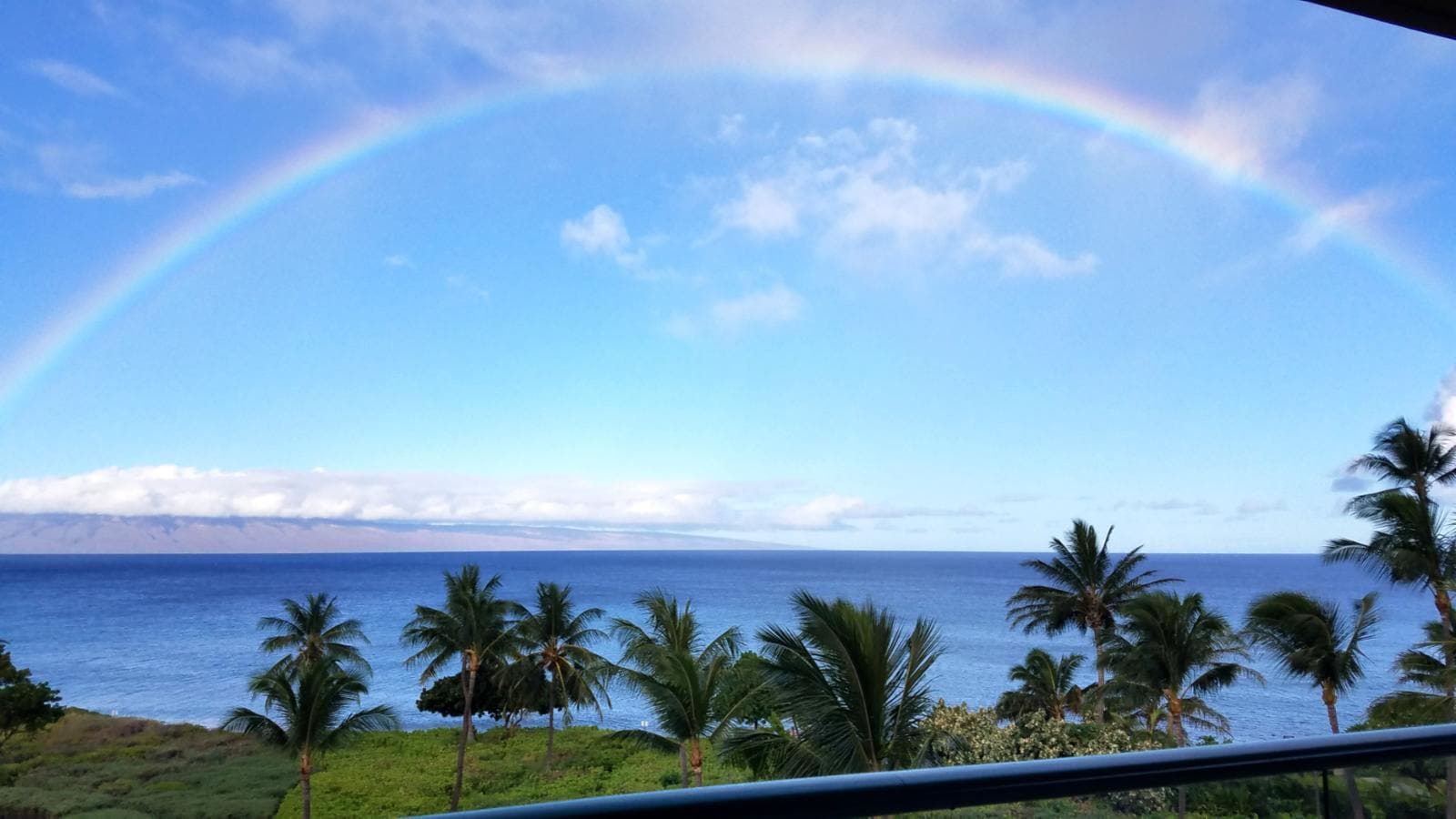 Stunning rainbow as seen from the Lanai