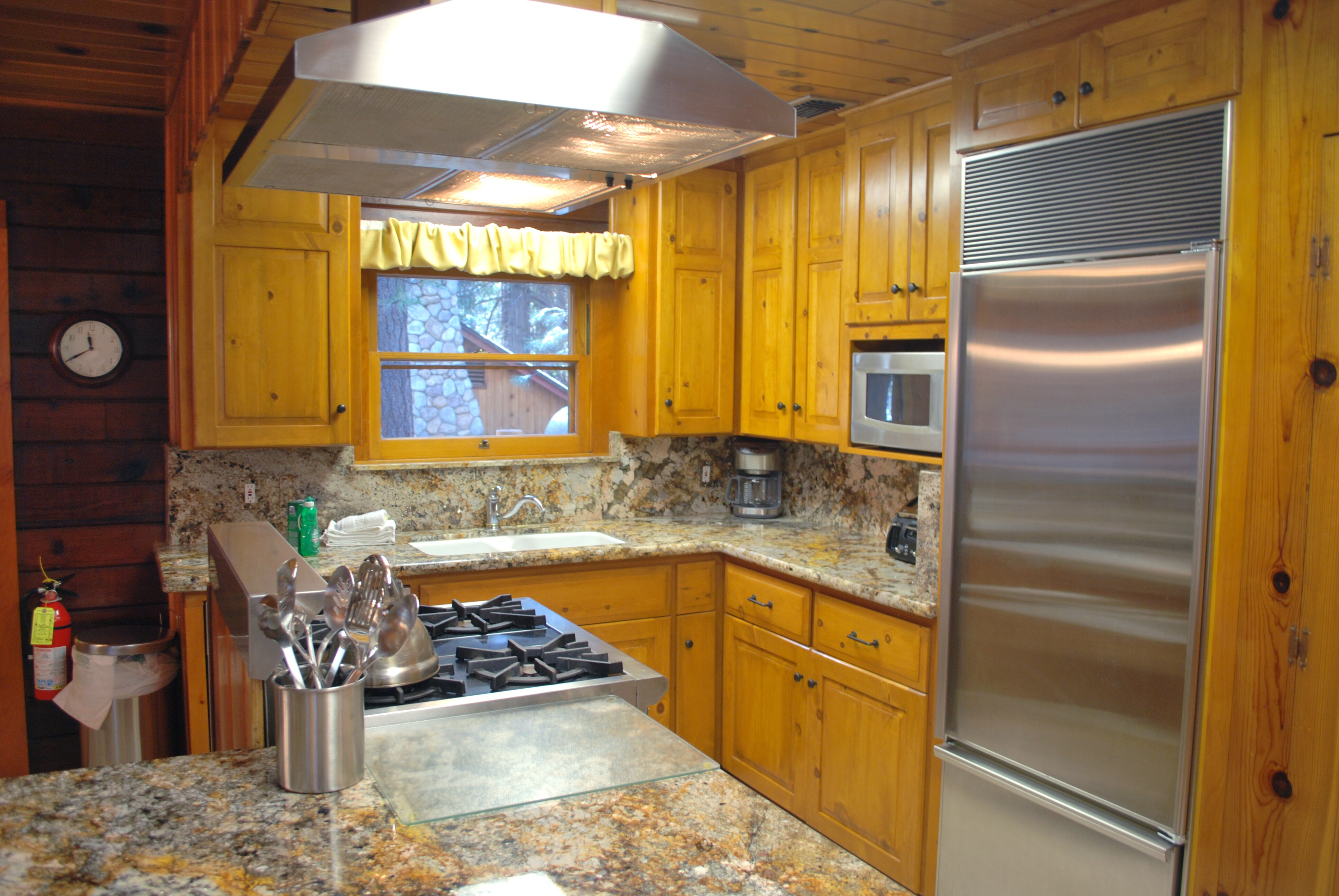 Kitchen with granite counter top, Wolf Range