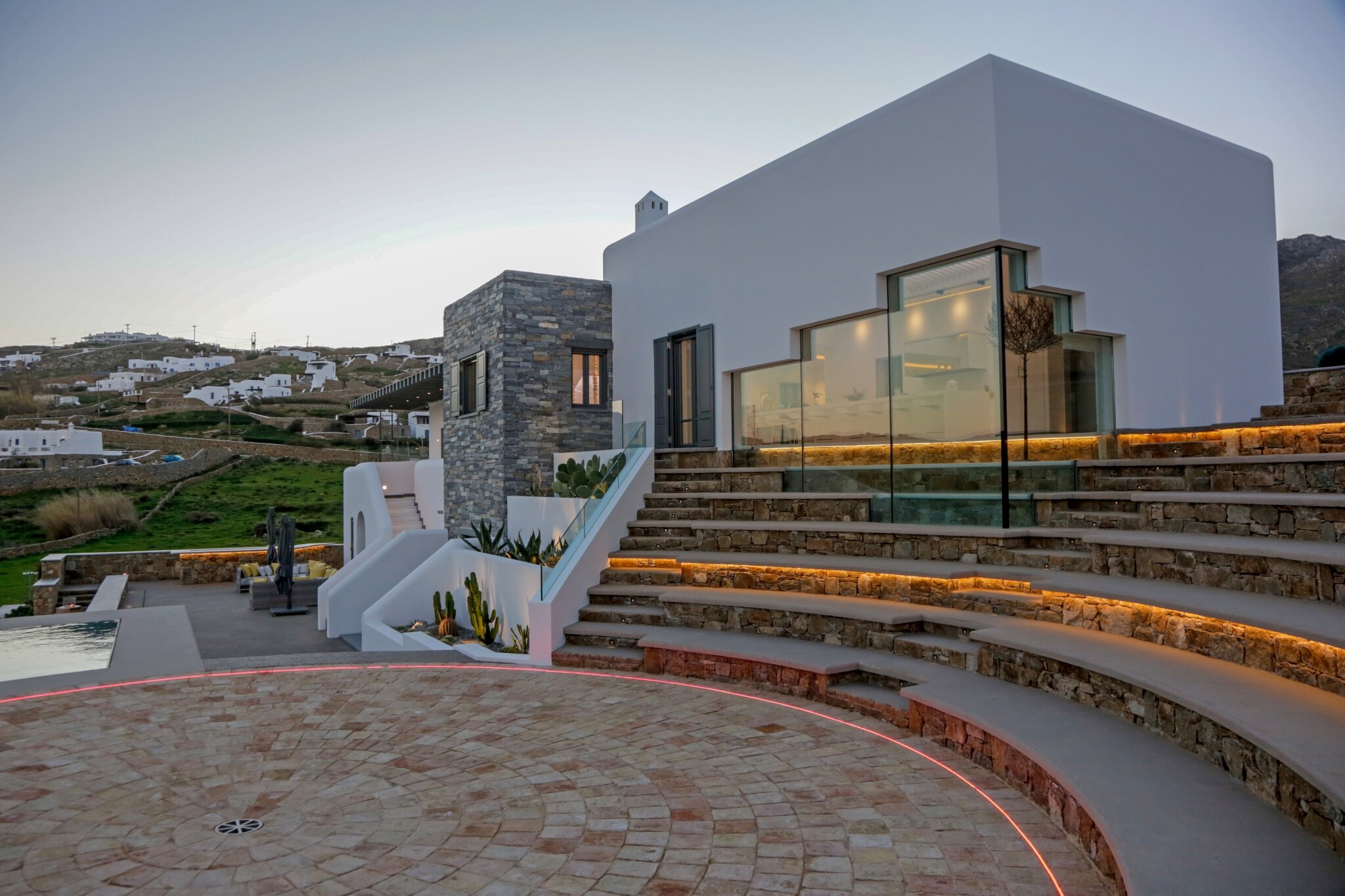 Property Image 2 - Elegant White Villa steps to the Famous Panormos Beach