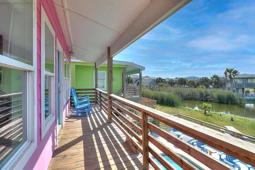 Outdoors. Balcony bliss with a view