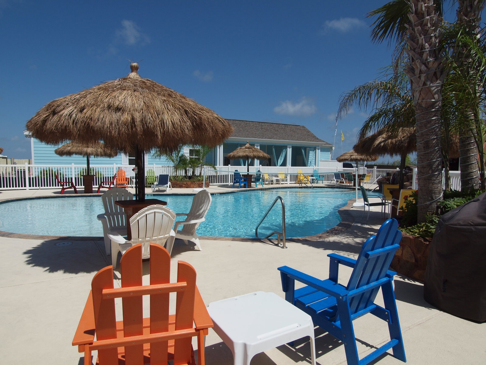 Cabanas by the pool. Cabanas by the community pools