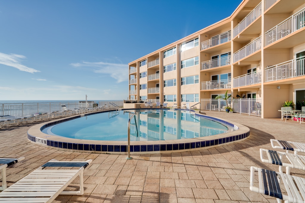 Take a dip in the sparkling pool overlooking the ocean