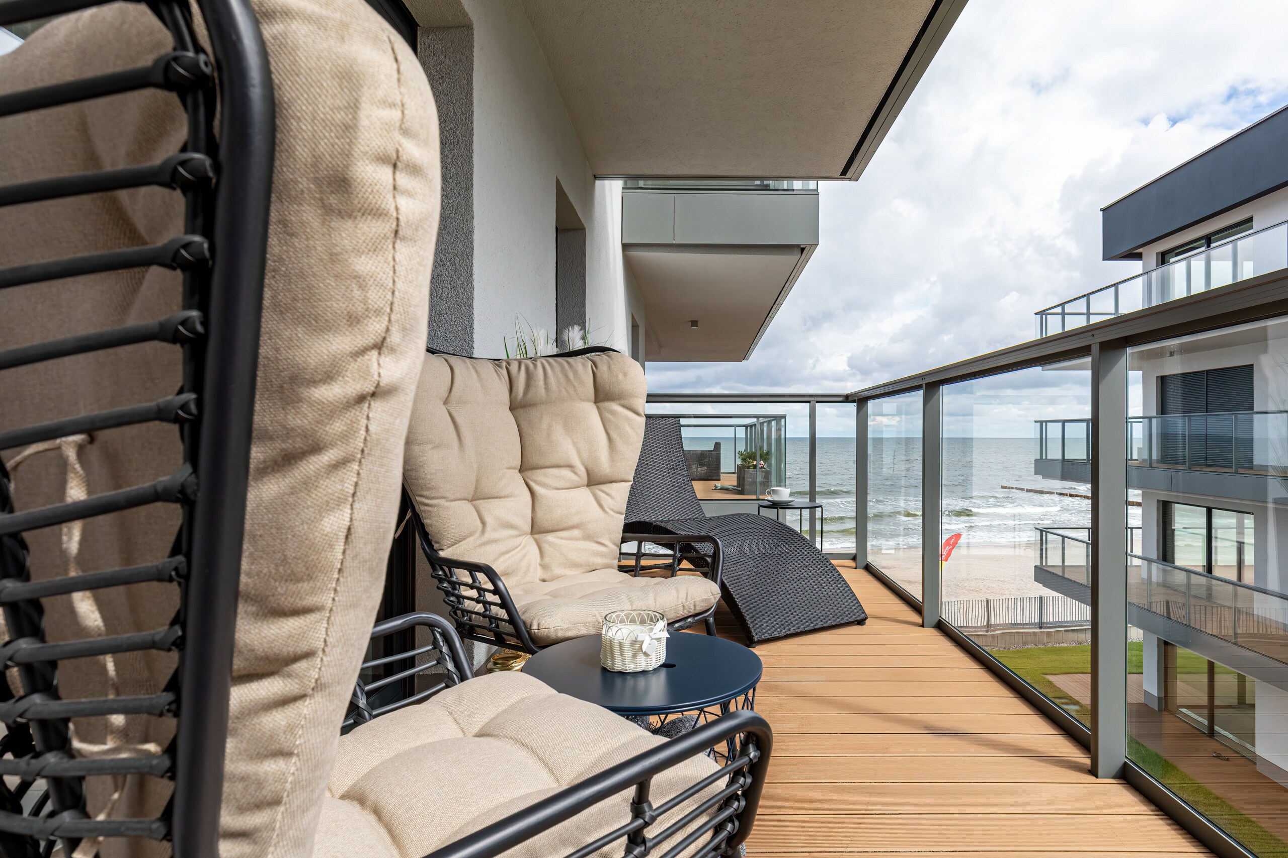 Balcony of Gardenia Seaside Cristallo 2 apartment with seaview