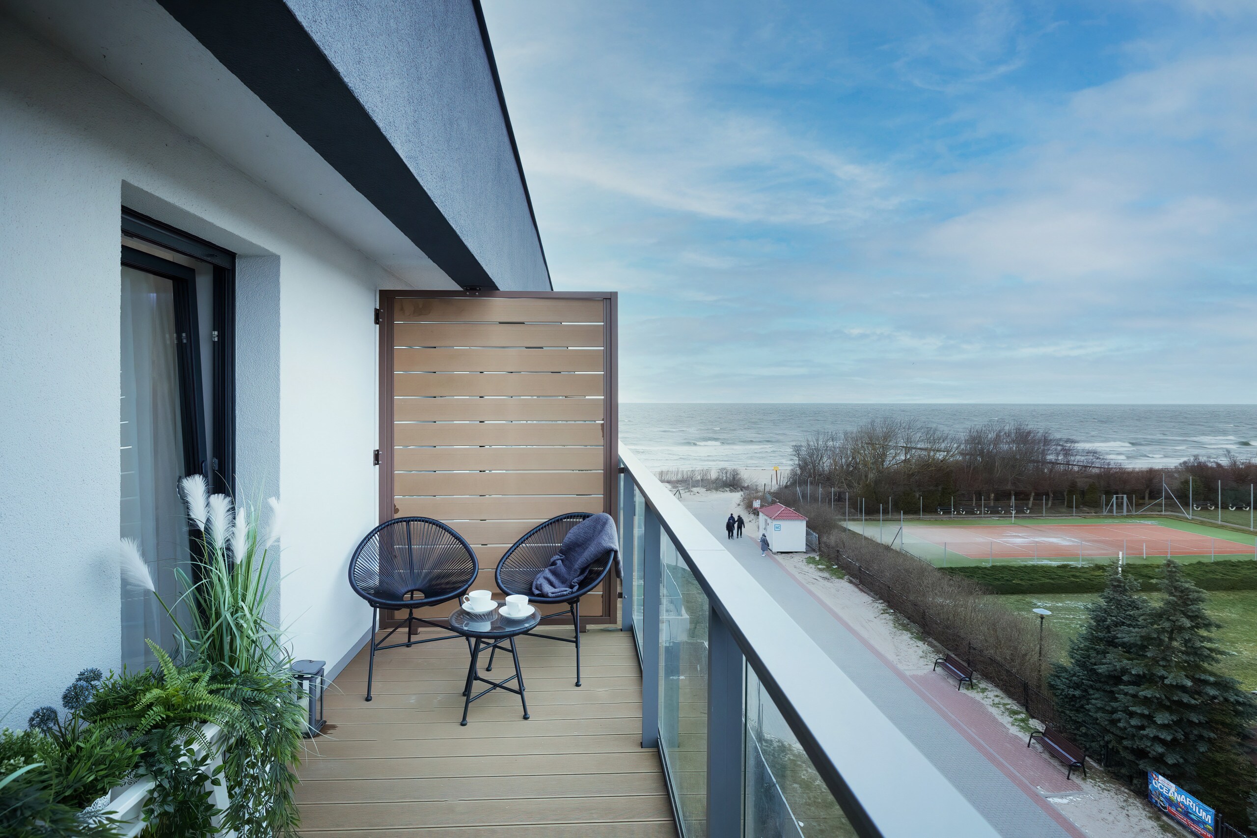 Balcony of Gardenia Seaside Cristallo apartment with seaview