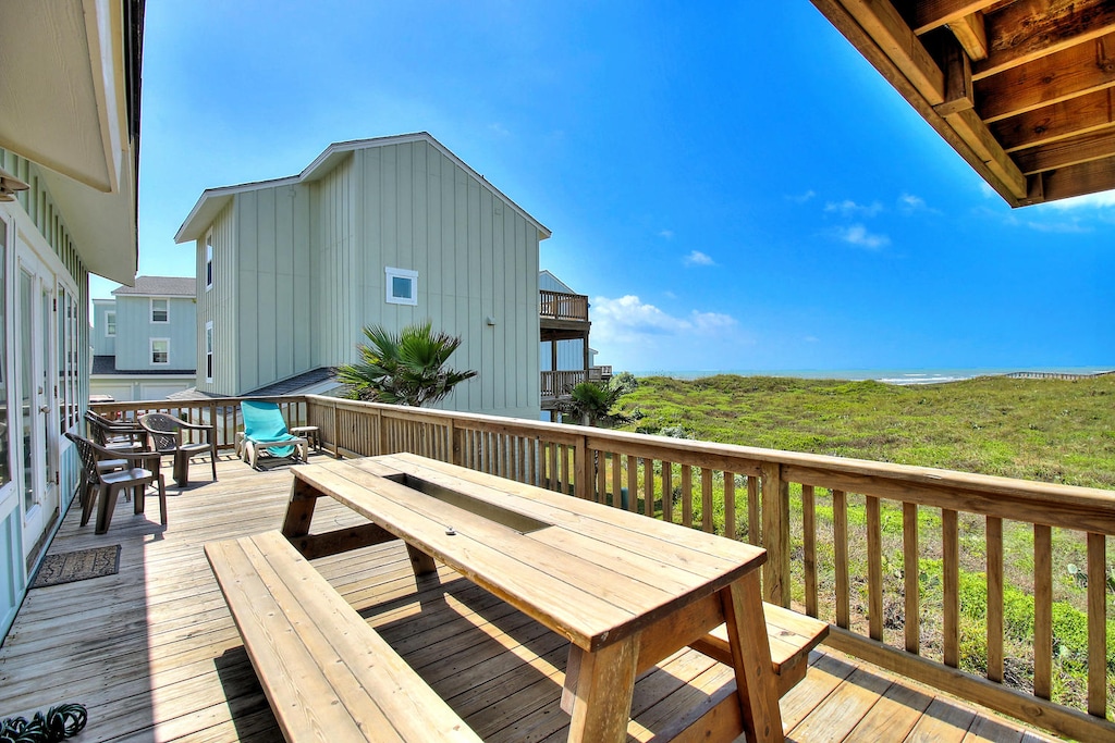 Outdoor. Sitting out on the balcony with this view feels like pure paradise. Sunshine, sea breeze, and serenity all in one place.