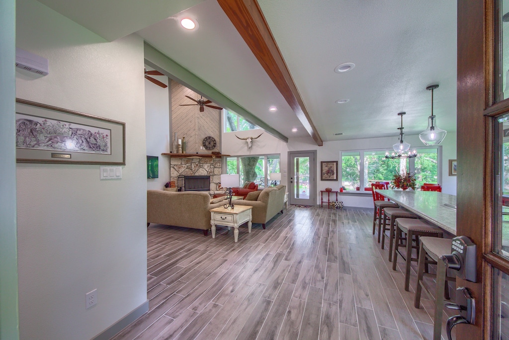 Front entry way into the kitchen and living area.