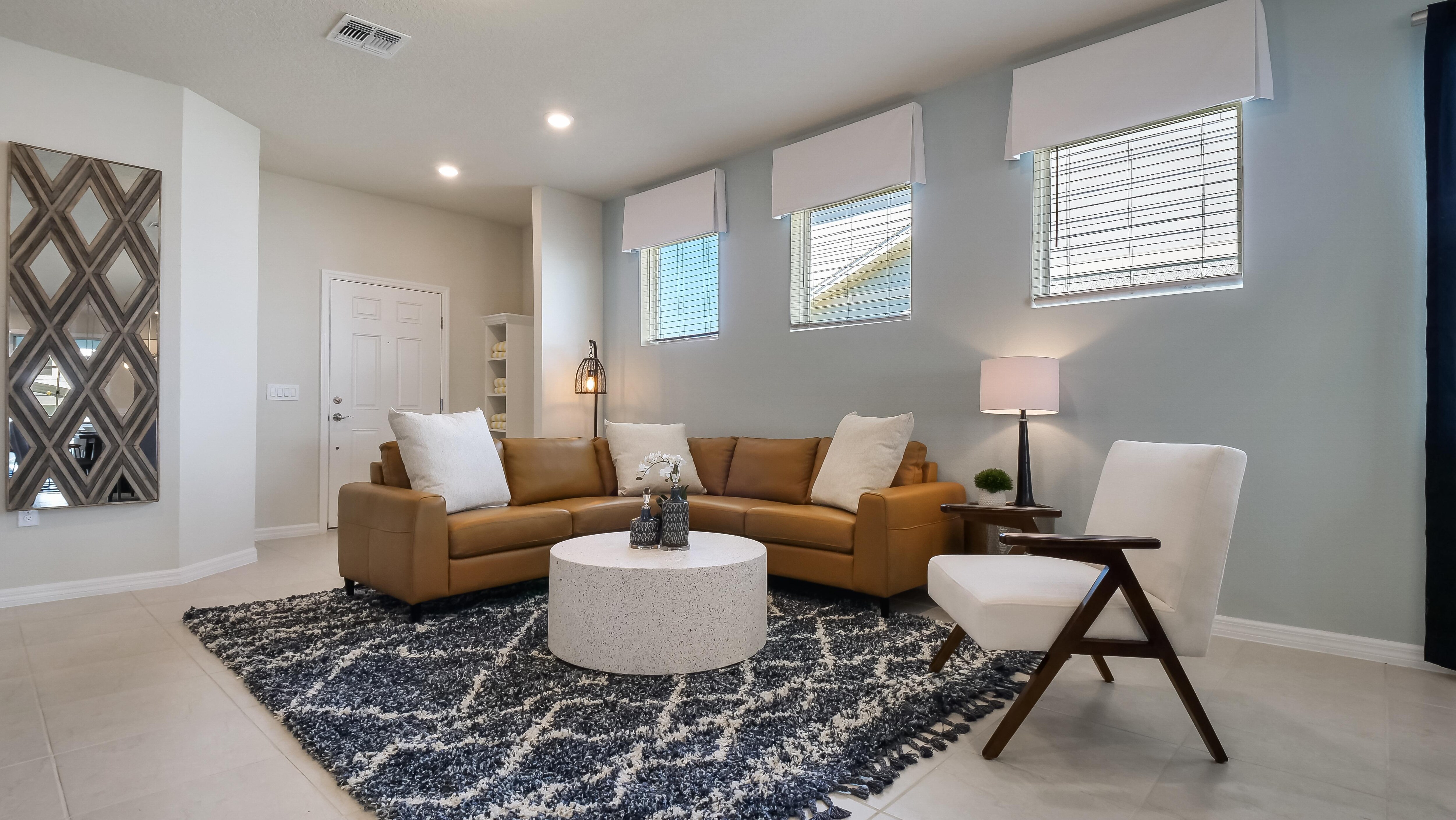 Gorgeous front room with comfortable seating 