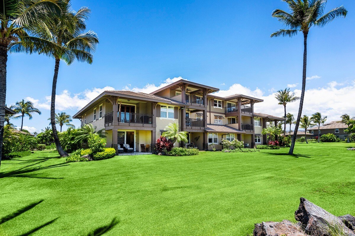 Welcome to Pacific Palms Villa with golf course and distant ocean views