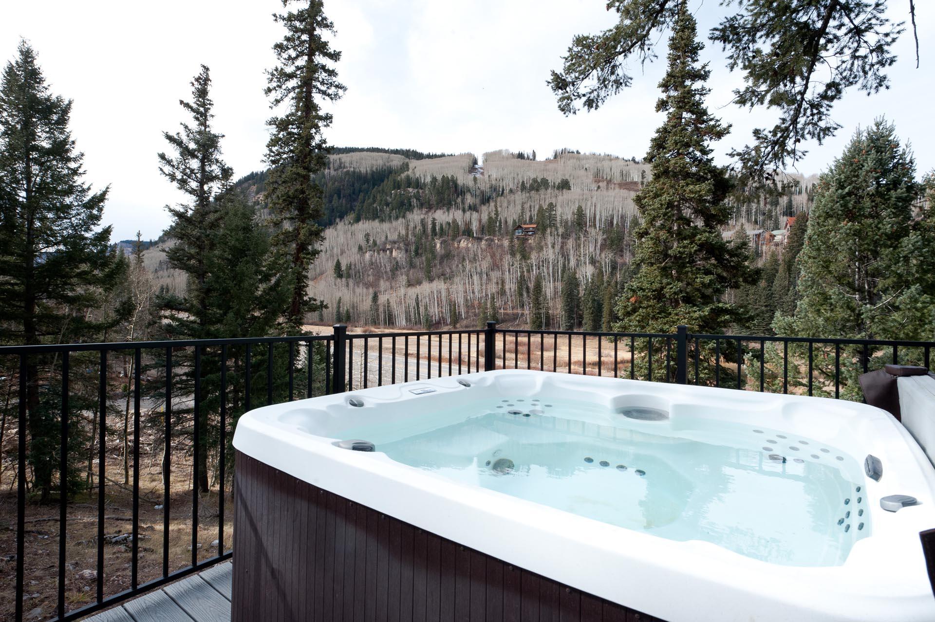 Hot Tub with views across to Purgatory Ski Resort