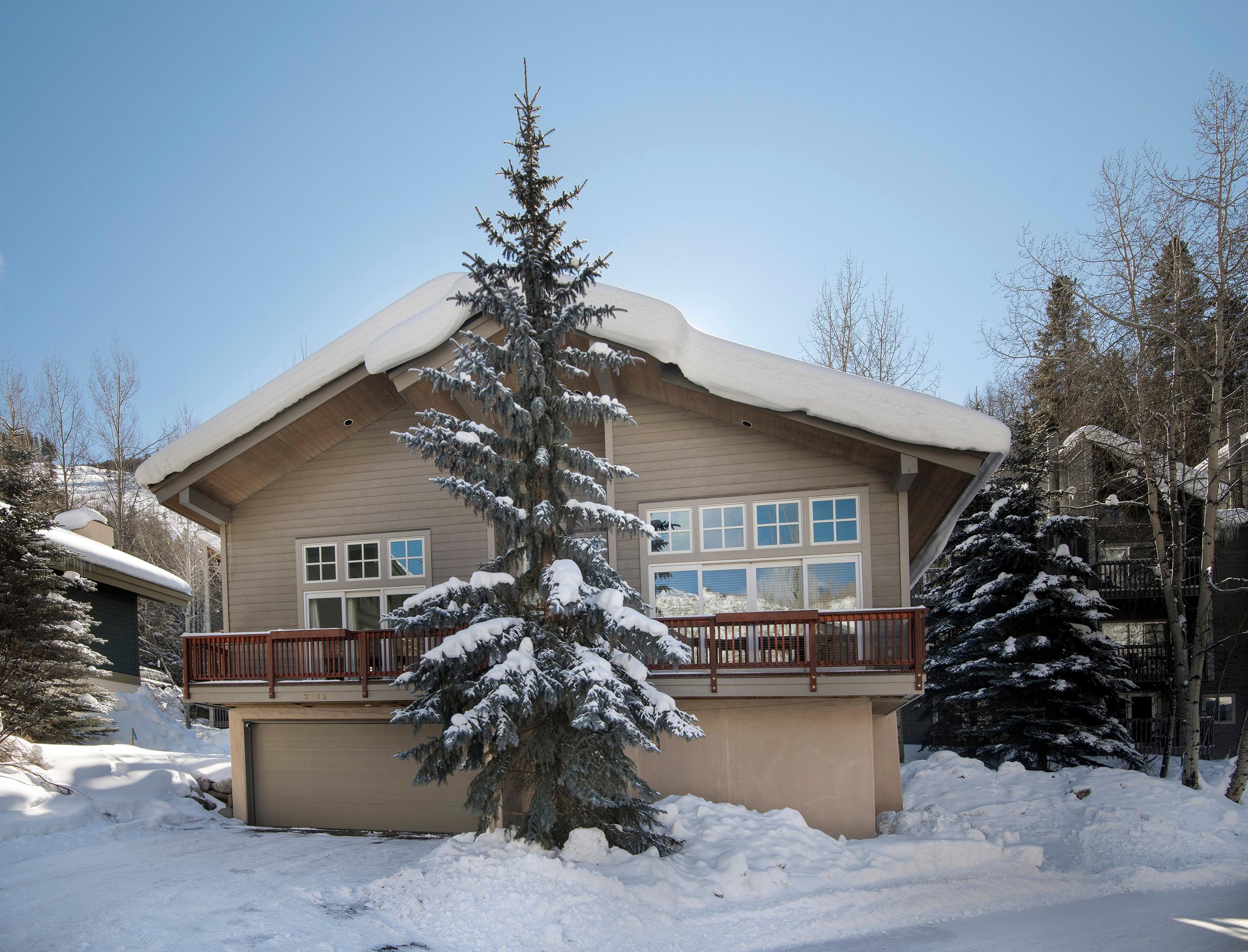 Snow Covered Front of house