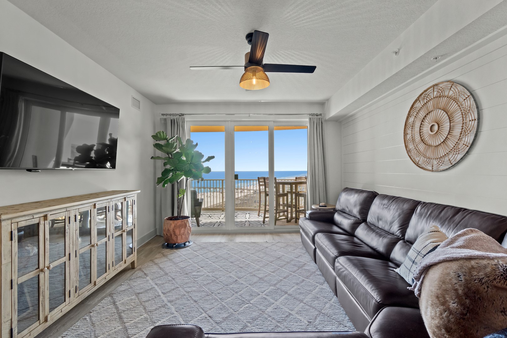 Living Area with Gulf Views