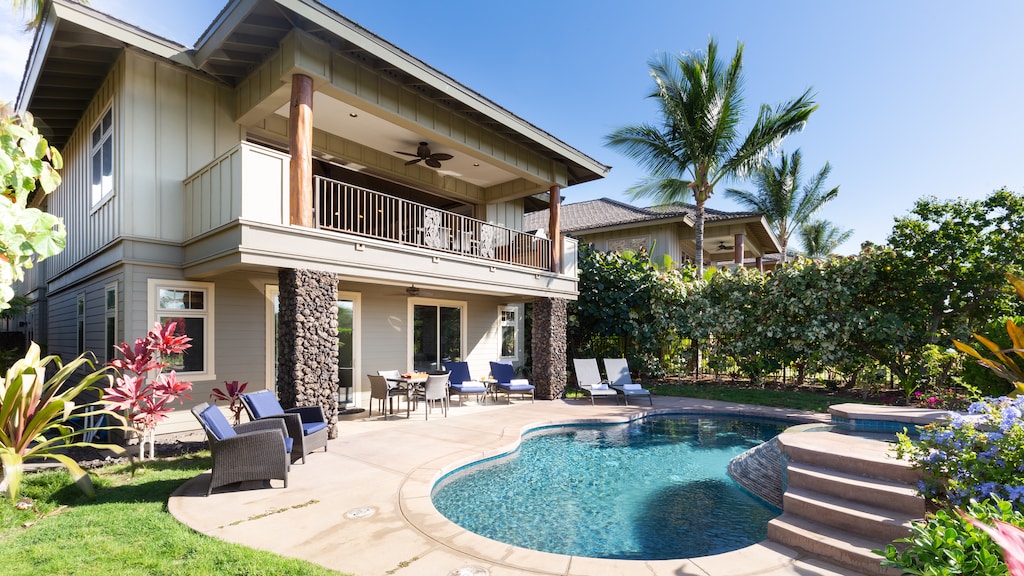 Beautiful 4 bedroom home with a private heated pool and spa