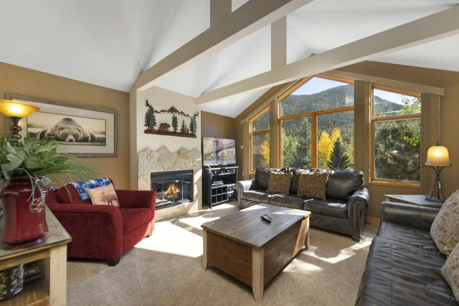 Gateway to the Wildside - Cozy living room with large windows for some amazing views