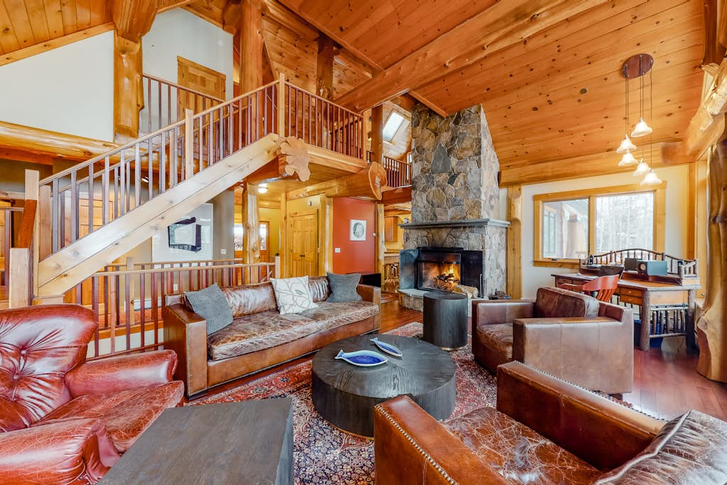 Expansive Getaway with Mountain Views, Hot Tub, Home Theater & Game Room