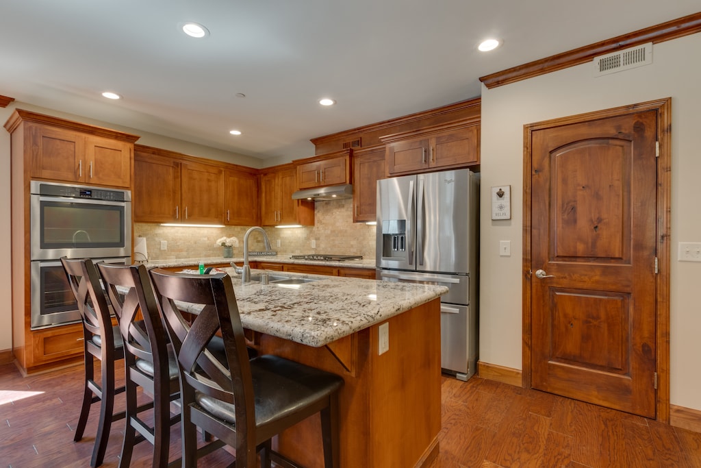 Kitchen with granite countertop