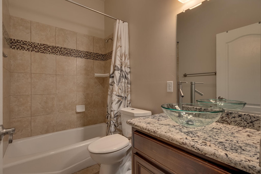 Bathroom with full bath/ shower combo