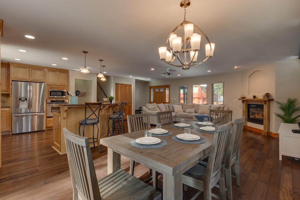 Dining, Kitchen and Living area
