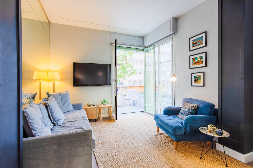 Living room with television