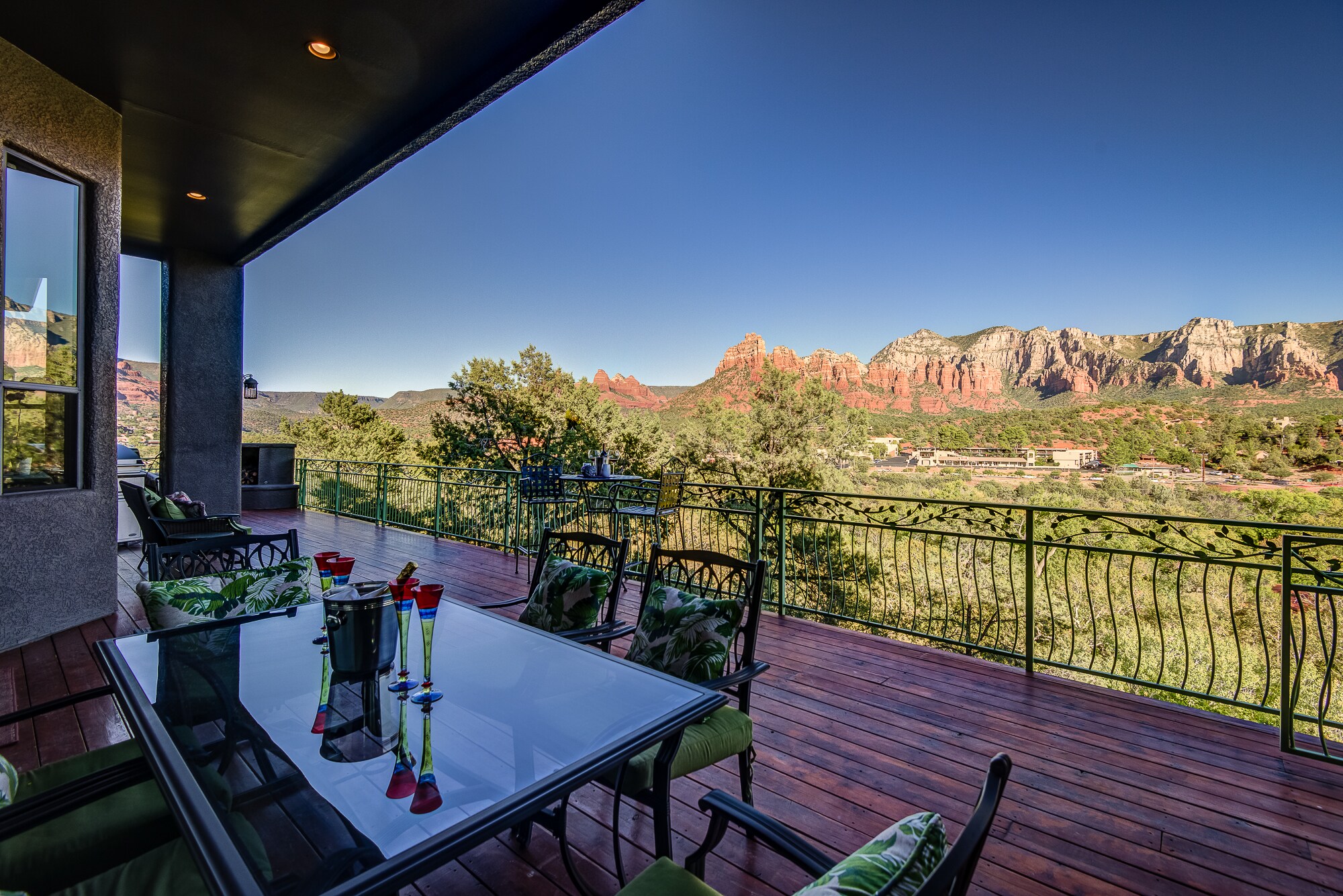 Wrap Around Main Level Deck with Outdoor Dining and Sitting Areas