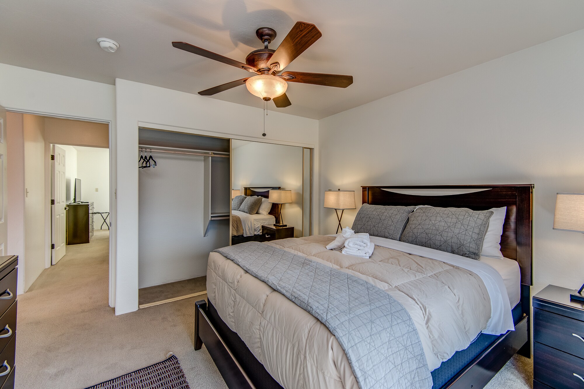 Bedroom 2 with a Queen Bed and Smart TV