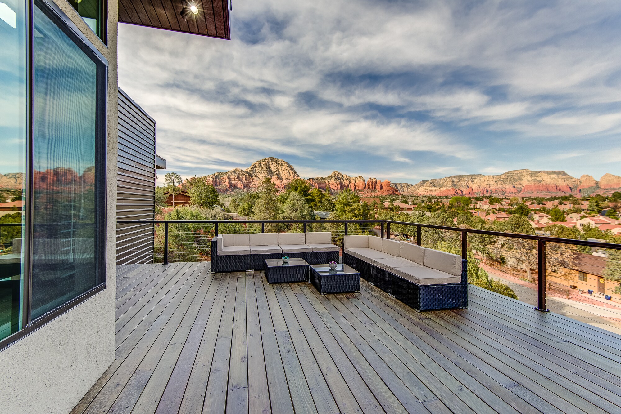 Breath in the Views Out on the Massive Deck