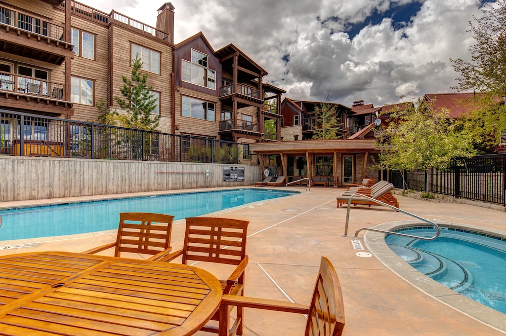 Silver Star Amenities Include a Communal Heated Pool and Hot Tub Open Year-round