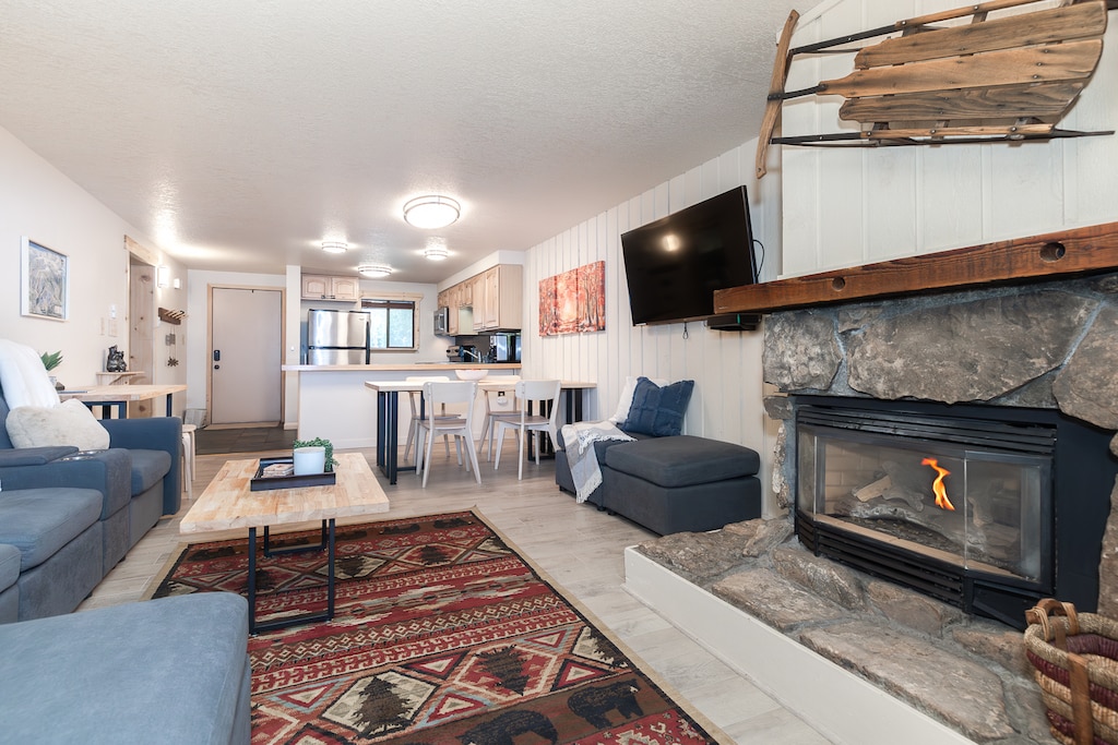 SWP Beaver Village 723 living room fireplace