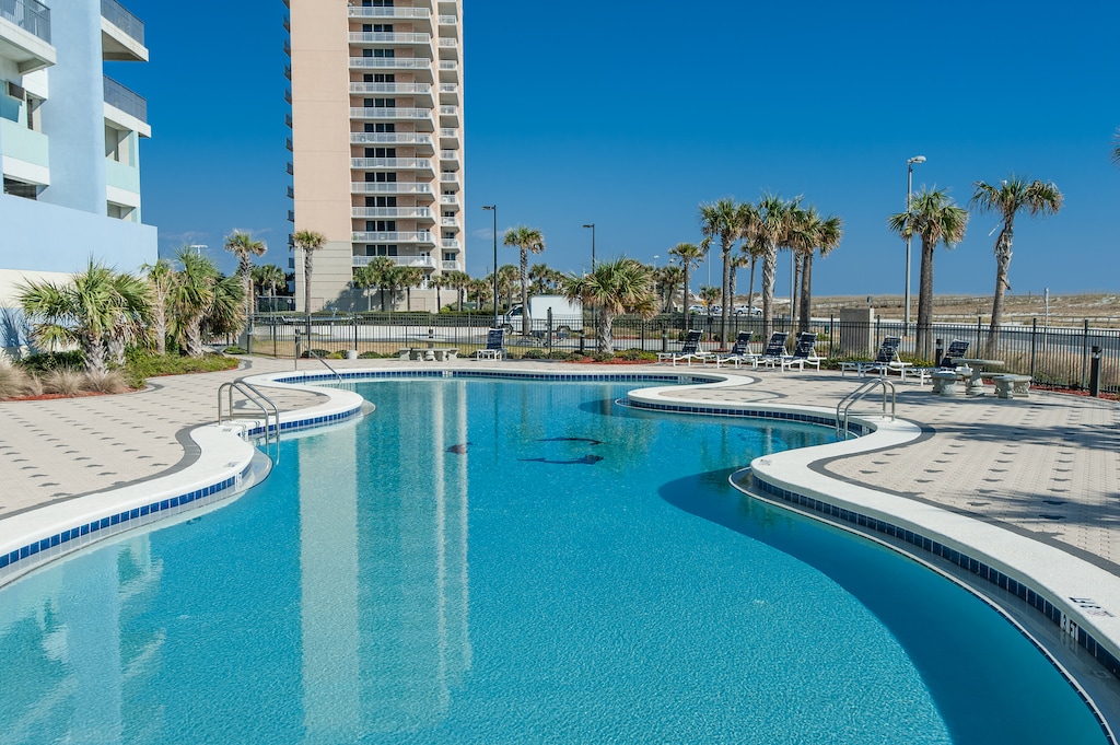 Waterfall pool at Emerald Dolphin