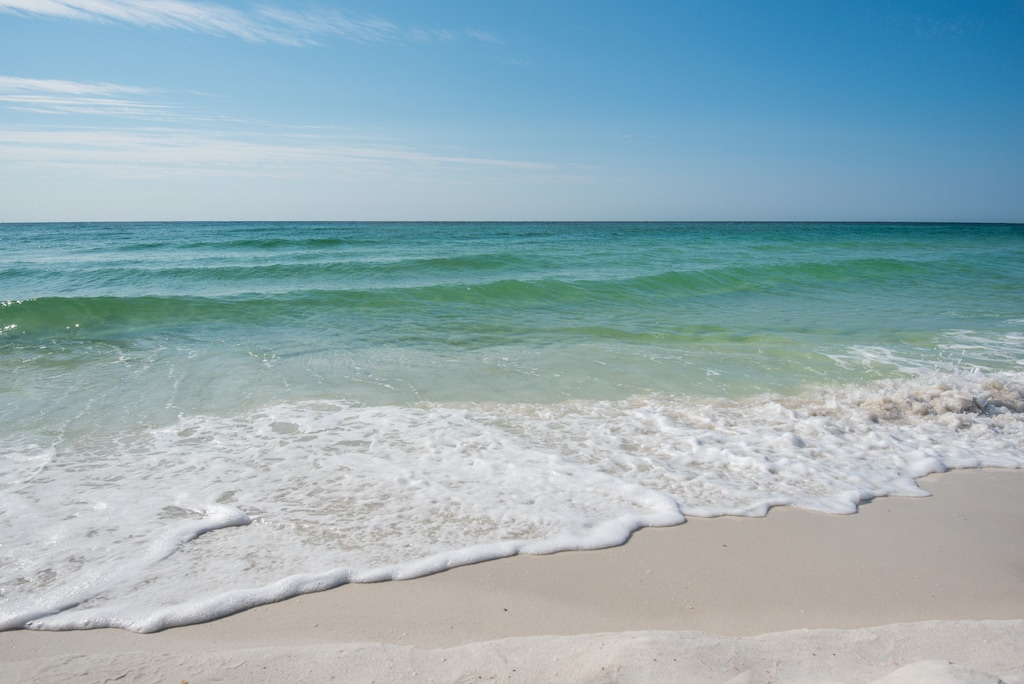 Welcoming surf of Pensacola Beach