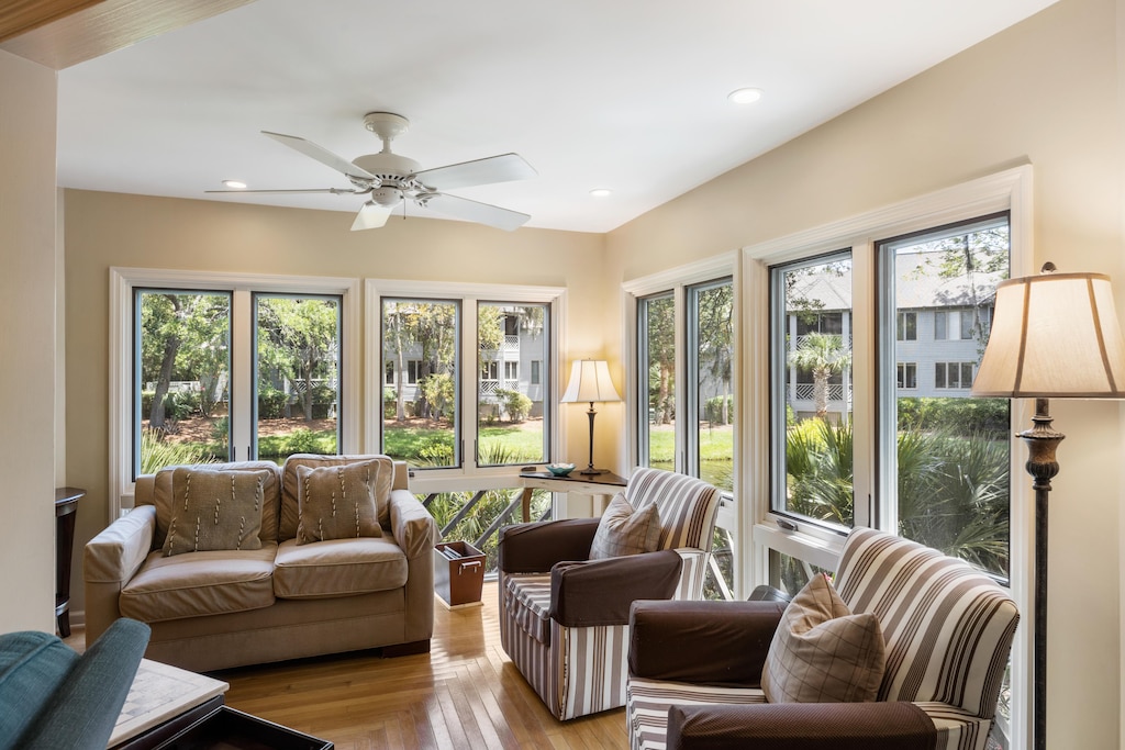 Sunroom overlooking lagoon