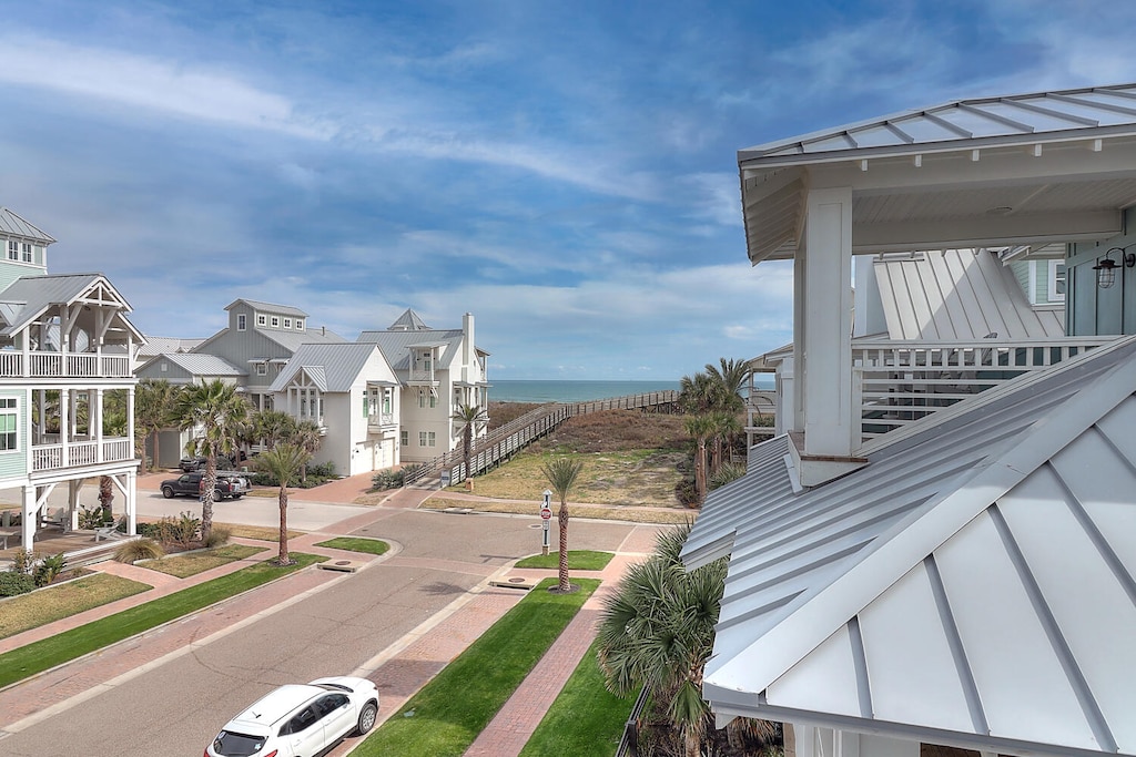 Gulf View Over The Boardwalk. 
