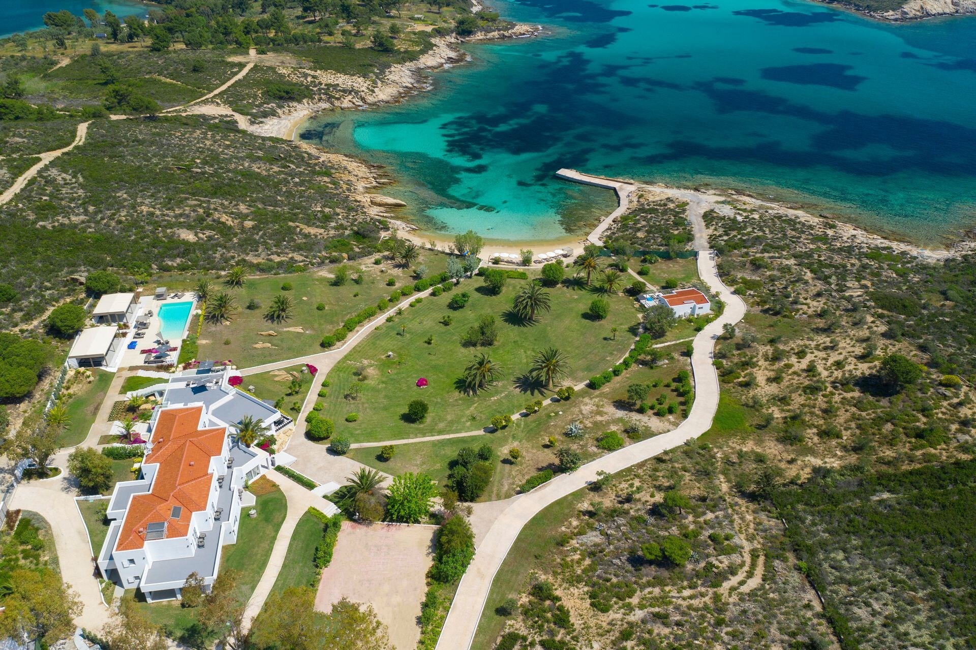 Property Image 1 - Exquisite Halkidiki Retreat | Private Beach | 10 Bedrooms | White House Villa | Infinity Pool | Unparallel