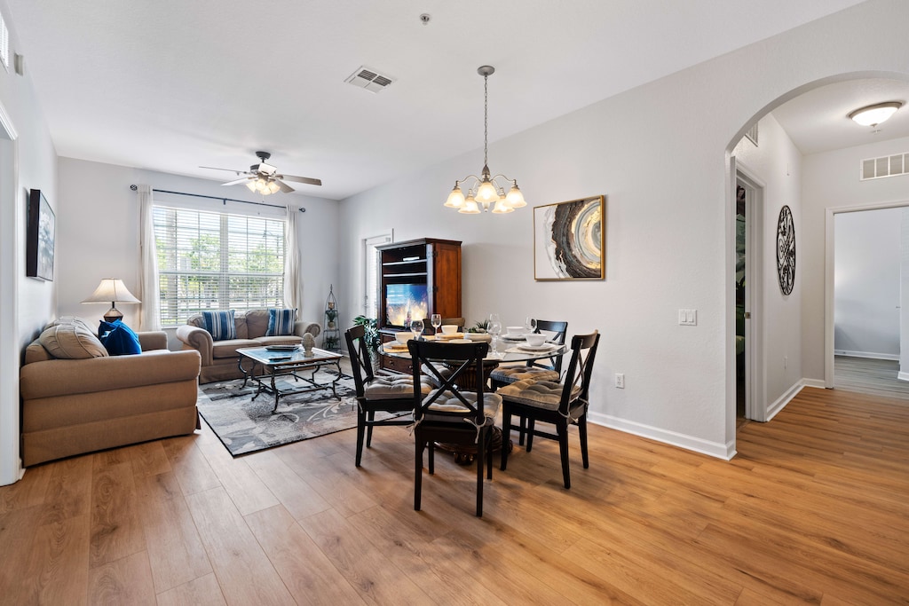 Explore our exquisite Living area, ideally located near SeaWorld Orlando. Enjoy the spacious area adorned with customized decor reflecting a sophisticated design sensibility.