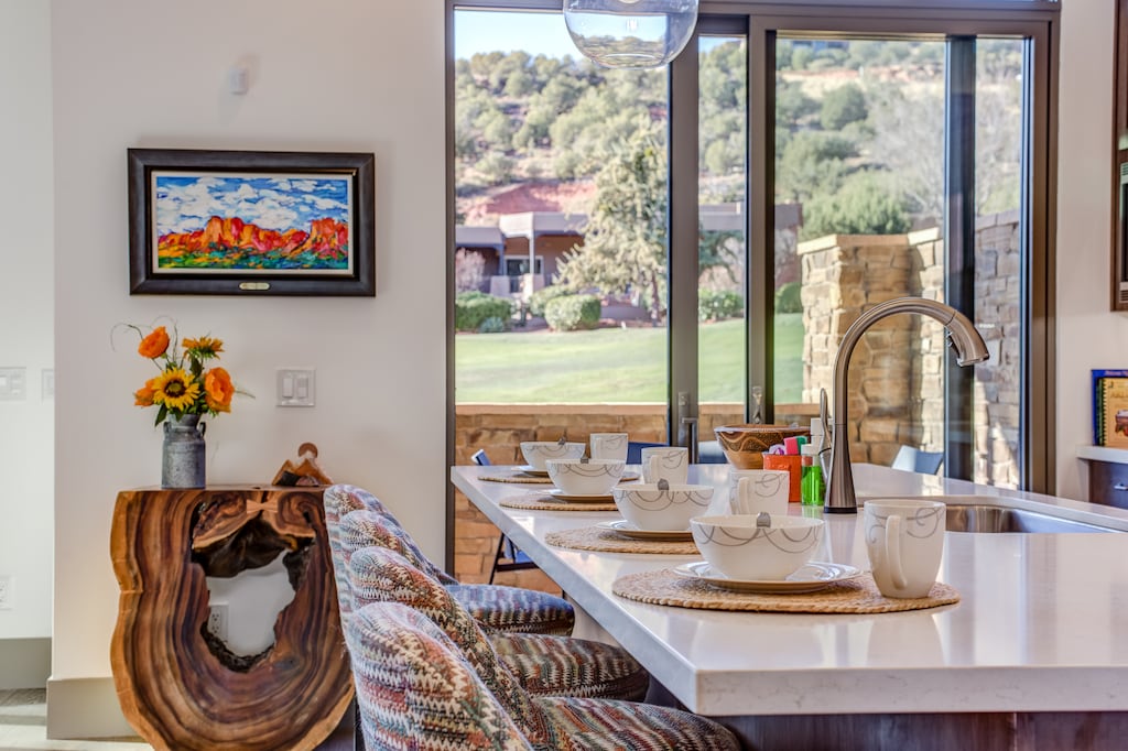 Enjoy the Views While Gathering at the Island or Preparing a Meal