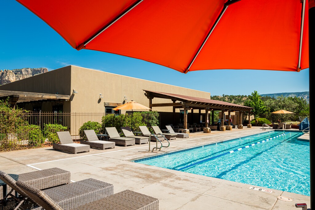 Seven Canyons Community Heated Pool Open Year-round with Lounge Chairs