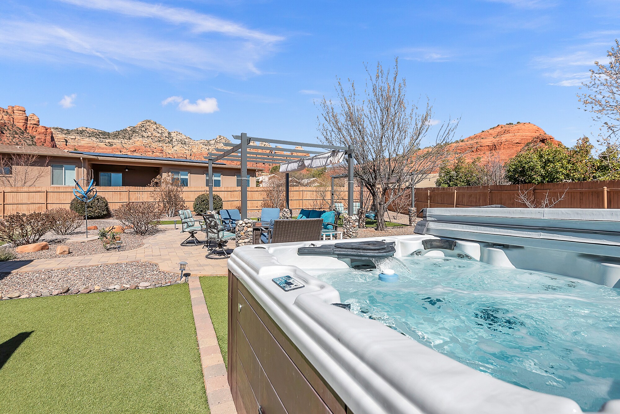 Private Backyard with a Soothing Hot Tub