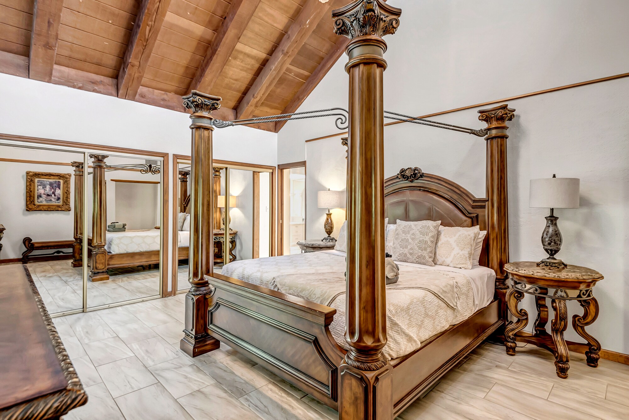 Master Bedroom with High Ceilings