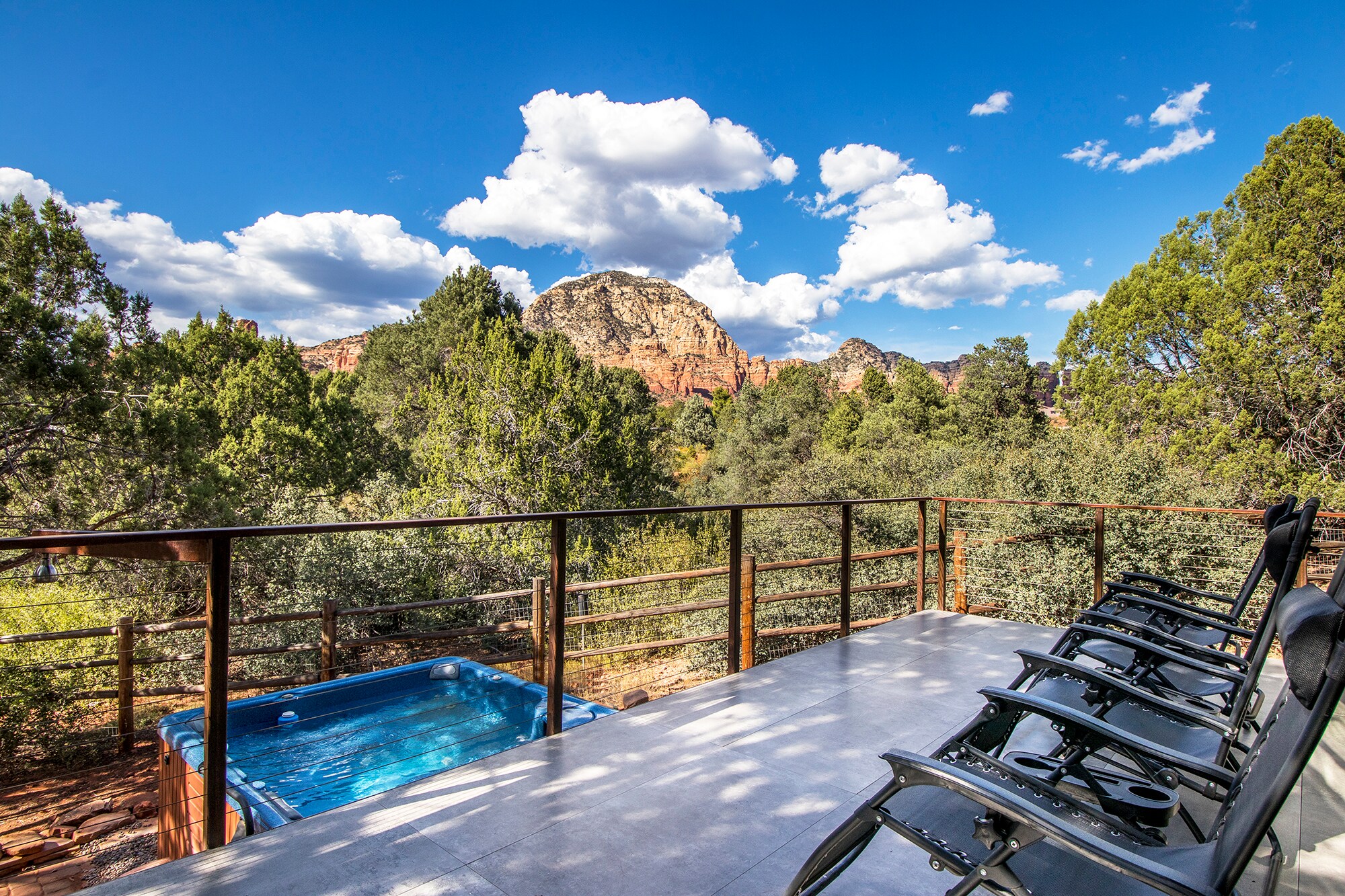 Spacious Deck and Seating to Enjoy the Views