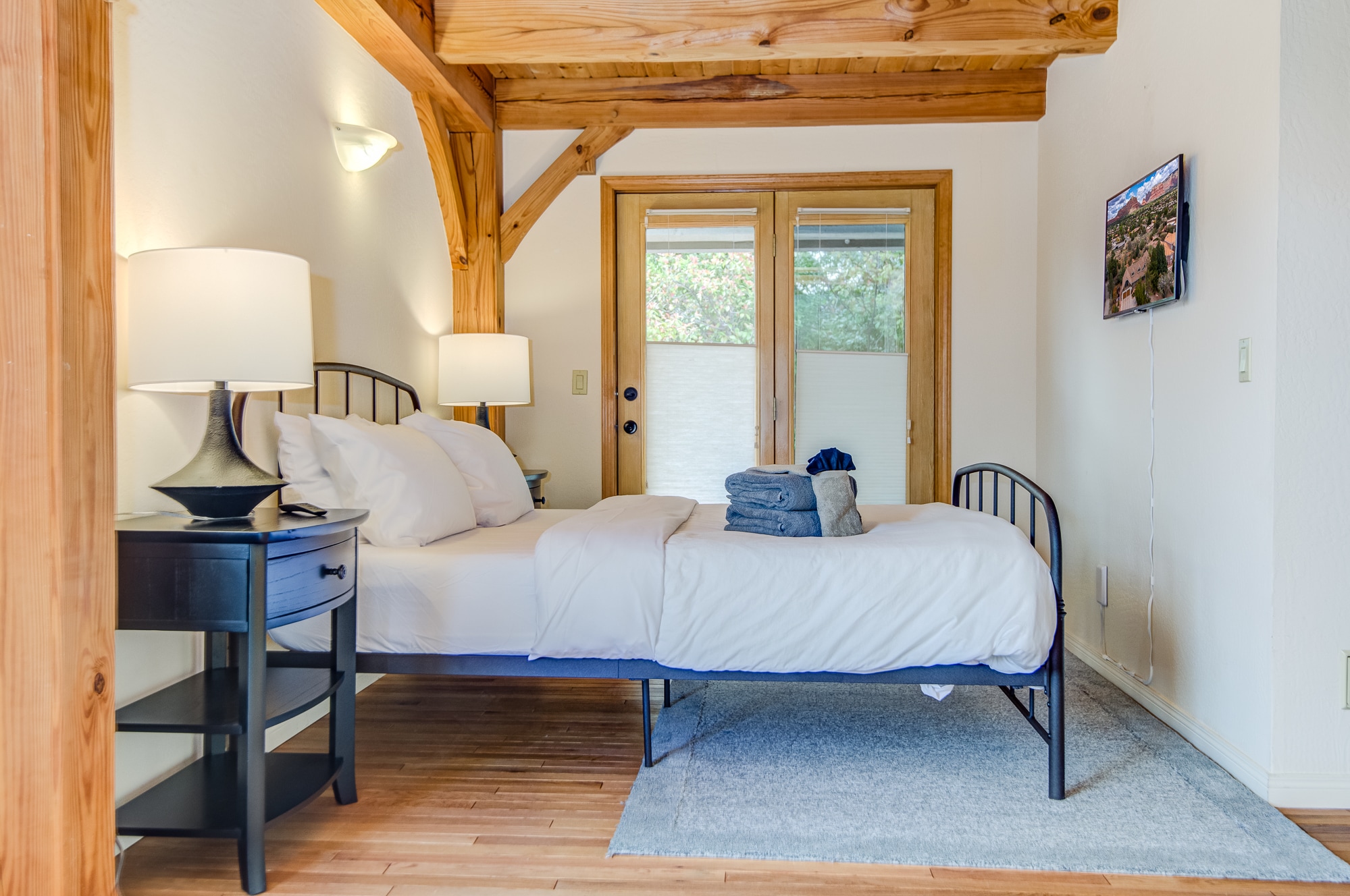 Main Level Bedroom 4 with a Queen Bed and 32" Smart TV Main Level Bedroom 4 with a Queen Bed and 32" Smart TV