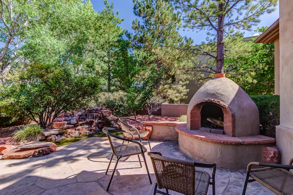 Sit Around the Wood Burning Fireplace on the Colder Days