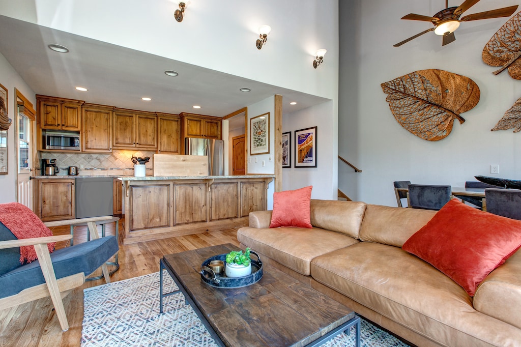 Vaulted Ceilings and Open Floor Plan Make for a Great Gathering Space