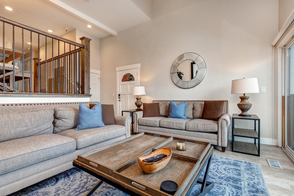 Living room with plush seating