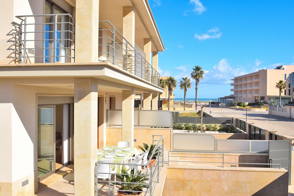 Terrace of the luxury villa in Can Picafort