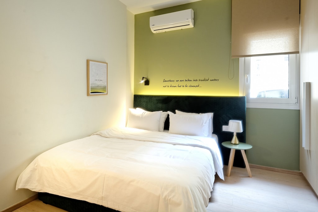 The second bedroo.m bedroom has a queen size bed, wooden floors and all the luxury you would like to enjoy